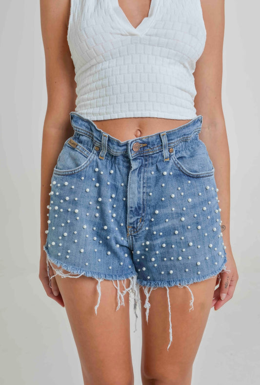 Shorts JSV white pearls